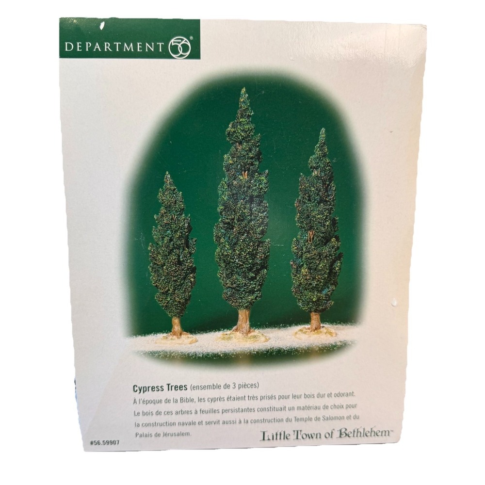 Dept 56 Cypress Trees Set of 3 #56.59907‎ Little Town of Bethlehem